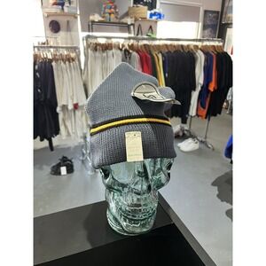 Vintage New With Tags Knit Gray Beanie Winter Hat Snuggler